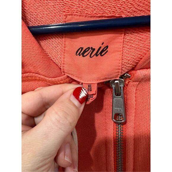 AERIE CROPPED FULL ZIP HOODIE sz XL - Picture 4 of 8